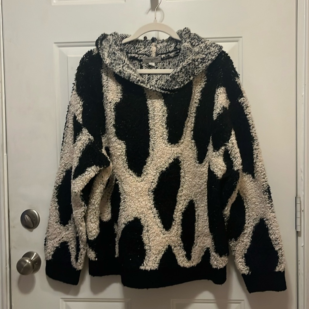 Cow Print Sherpa Jacket